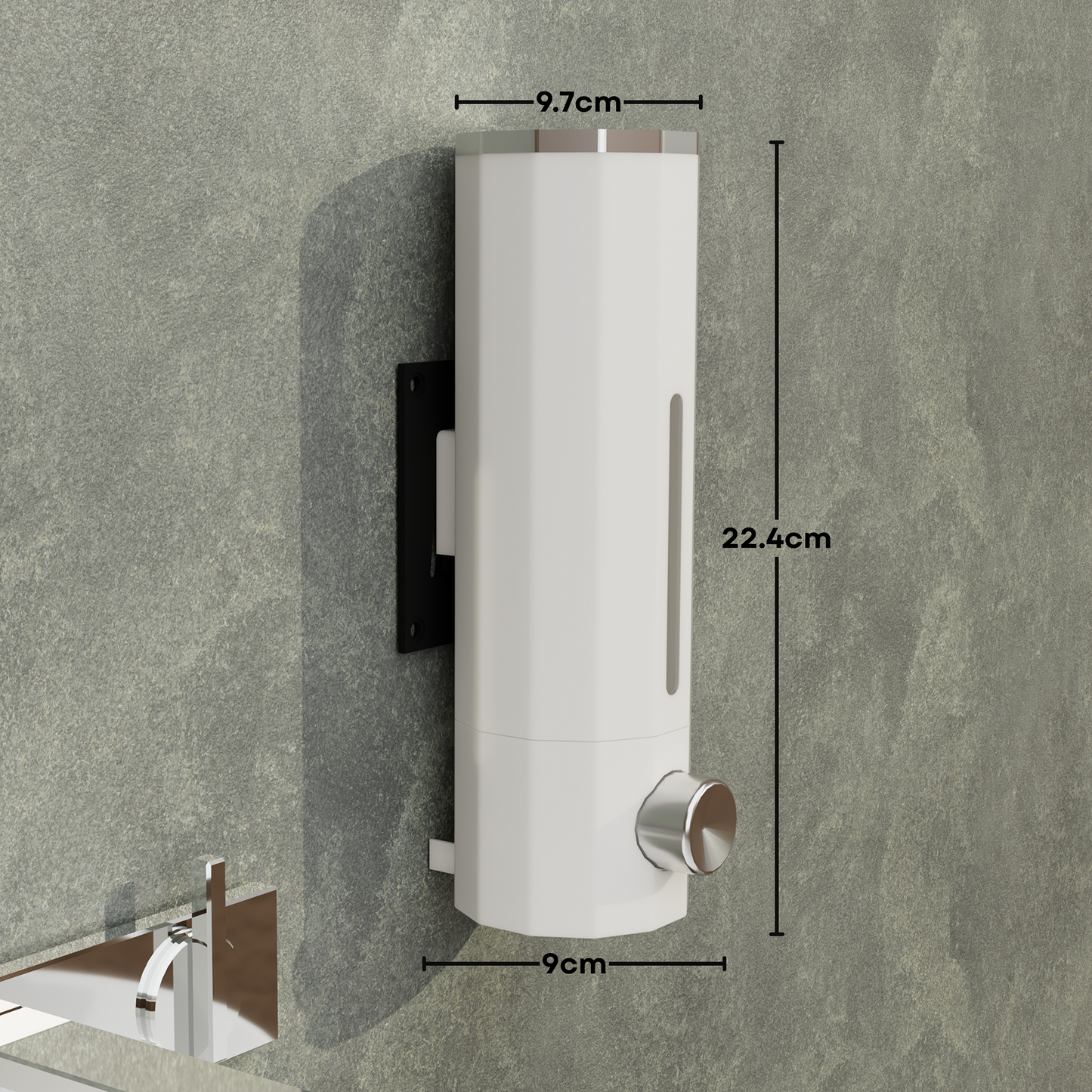 Round Button Liquid Soap Dispenser For Wall-Mounted Design