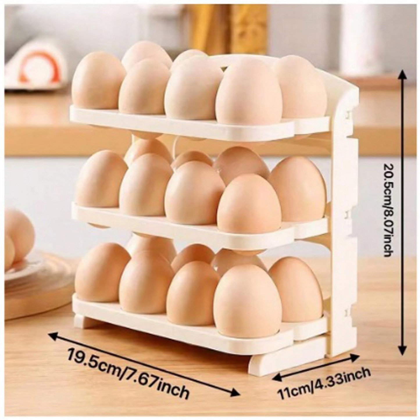 Foldable Egg Tray for Easy Storage & Organization