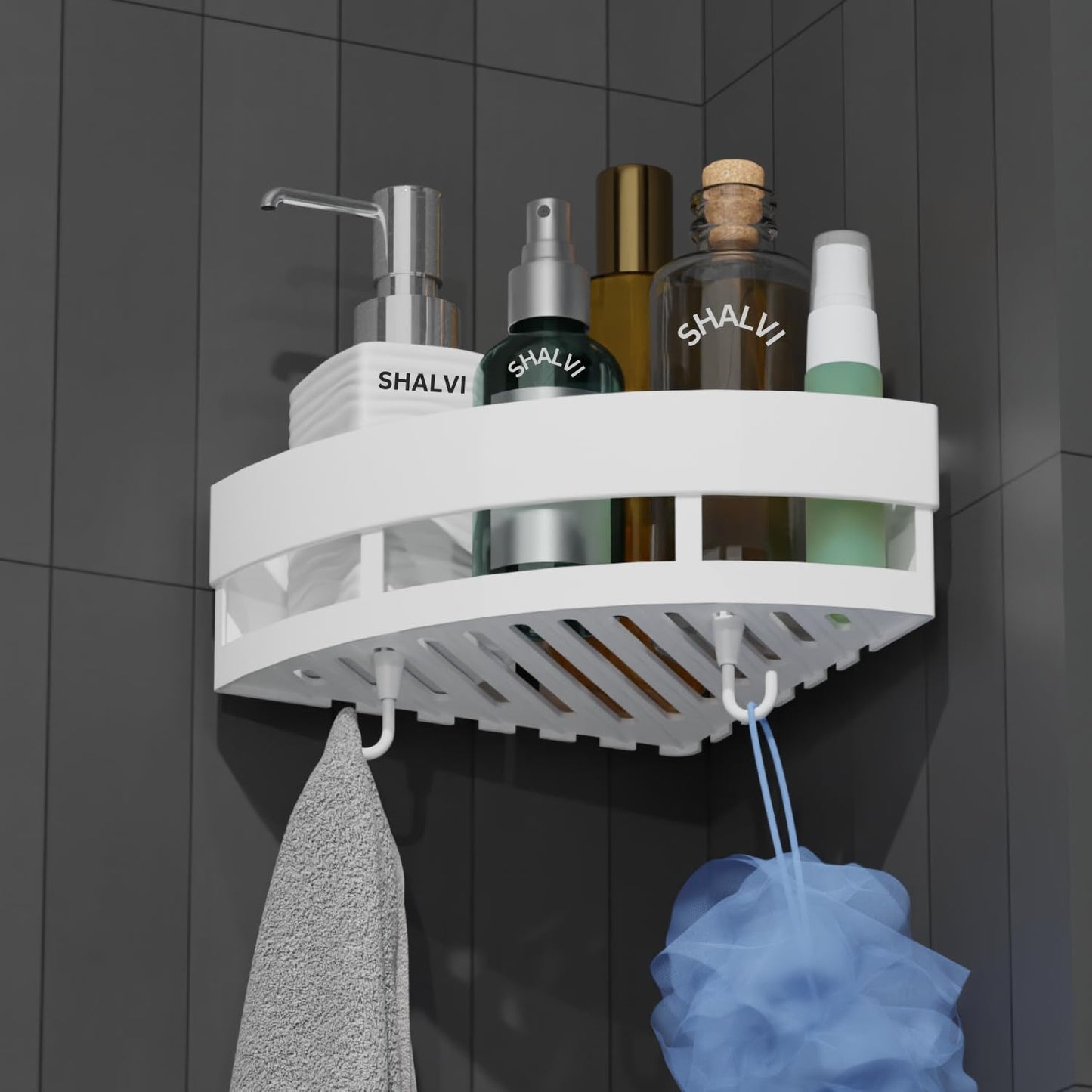 Space-Saving Triangle Adhesive Shelf