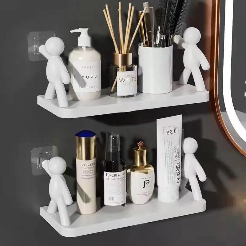 Space-Saving Self Adhesive Bathroom Wall Shelf (Pack 2)