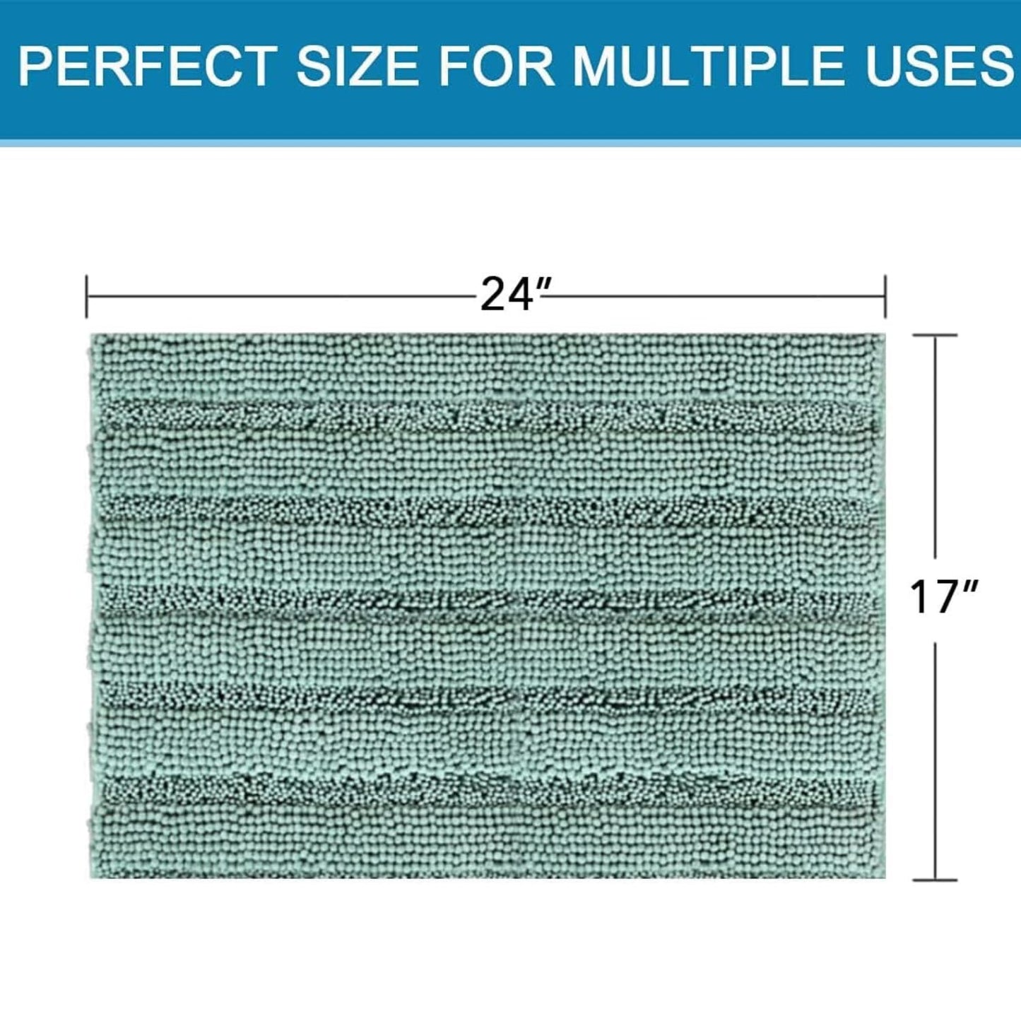 Non-Slip Chenille Microfiber Bath Mat
