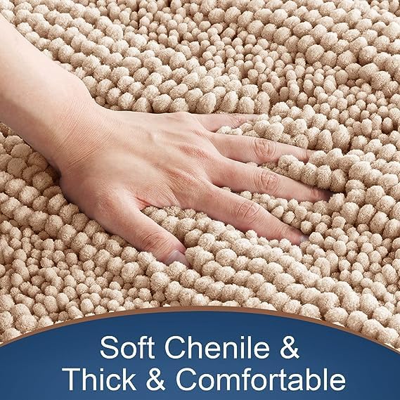Non-Slip Chenille Microfiber Bath Mat