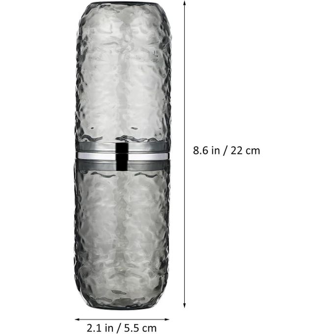 Transparent Toothbrush Holder With Cup Portable Container for Travel