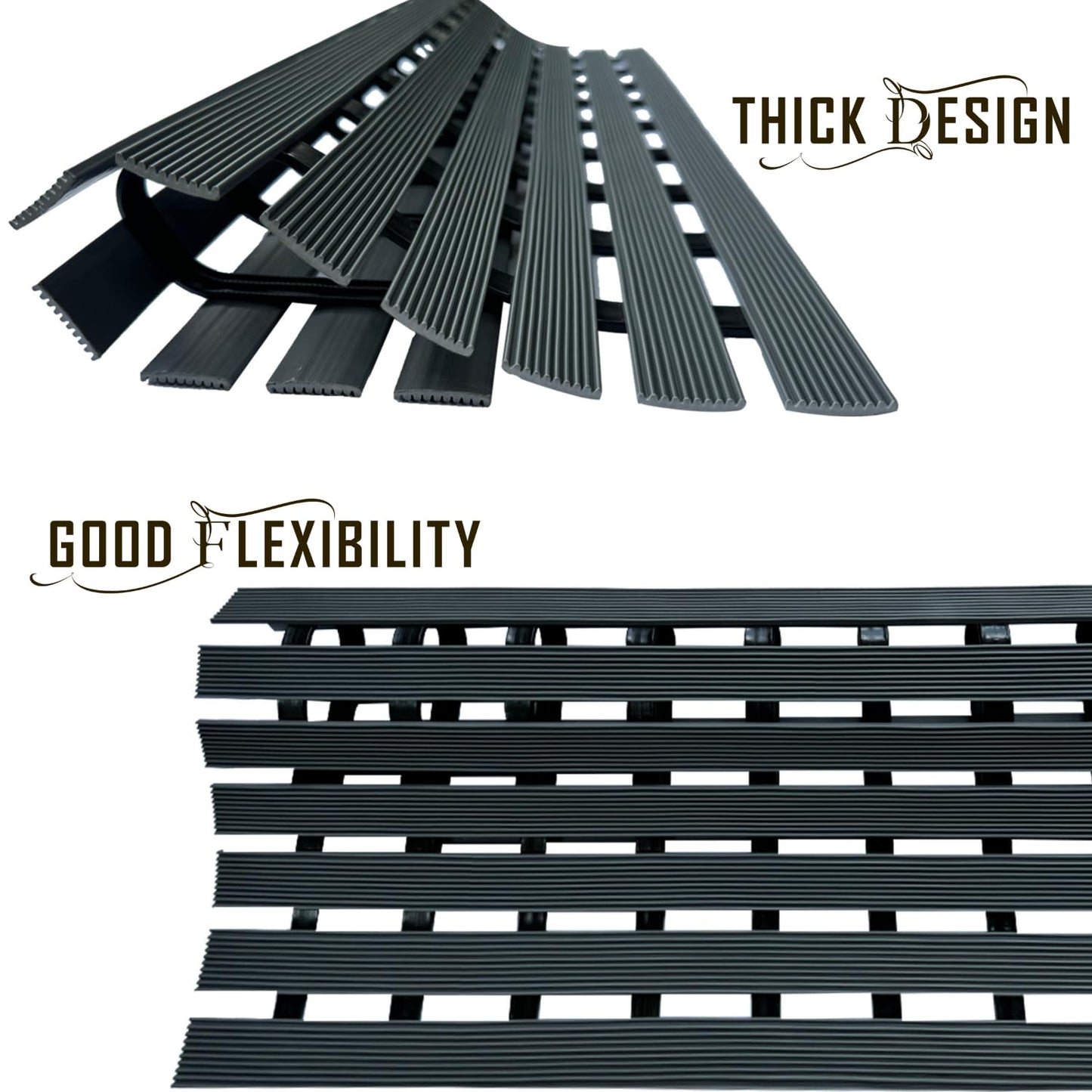 Shower Mat with Drain Holes Anti-Slip Bathroom Floor Mat
