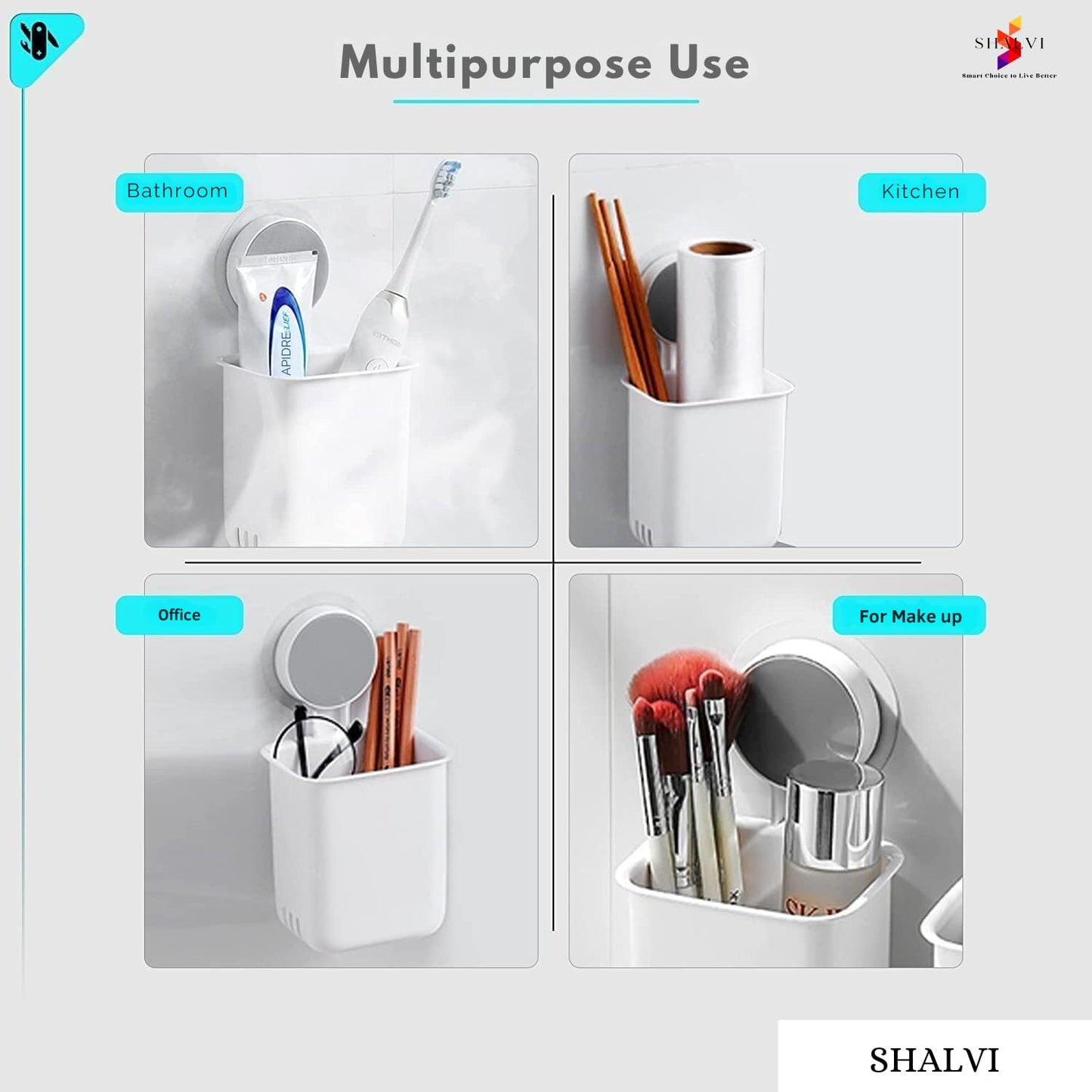 Wall Mounted Toothbrush Holder
