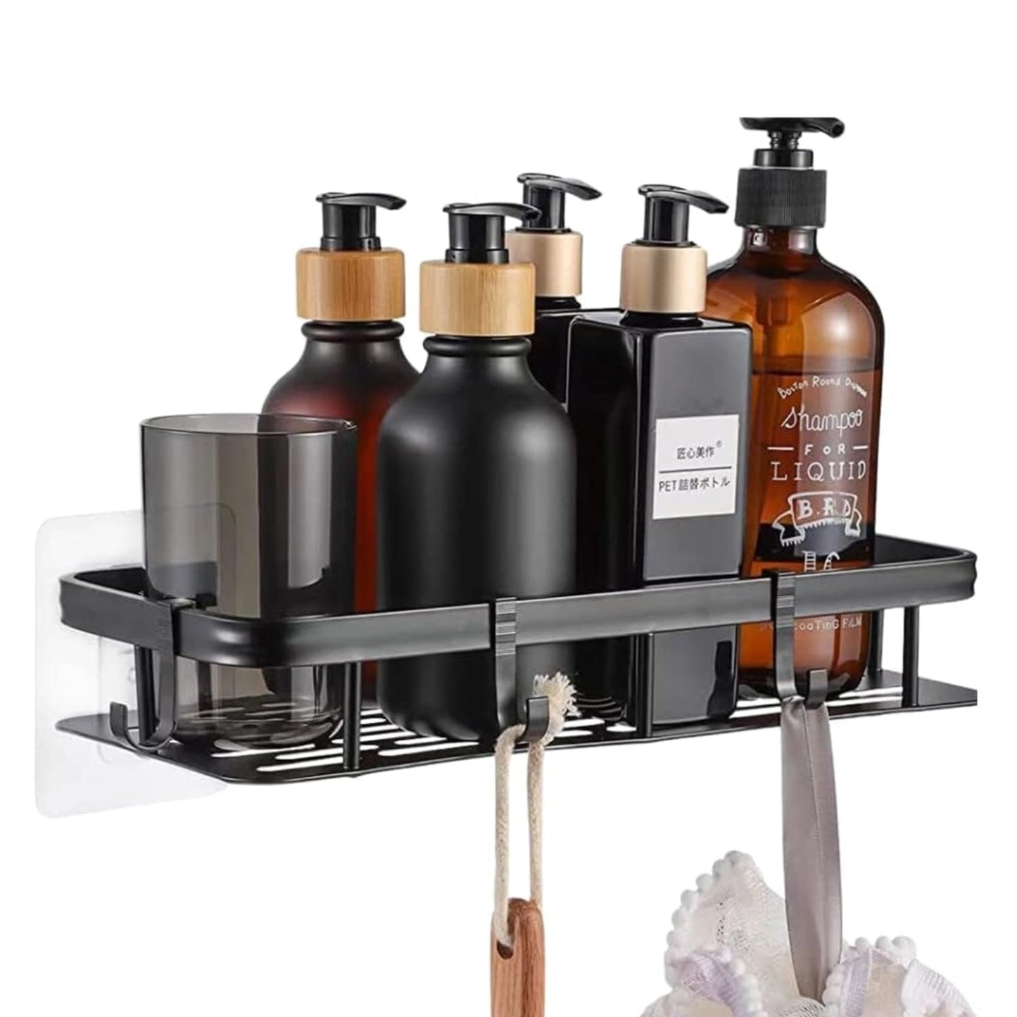 Stylish Bathroom Shelf with Two Toothbrush Holders