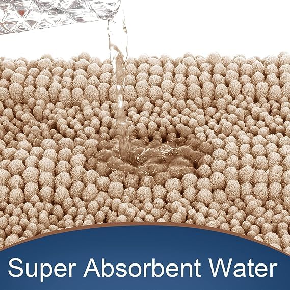Non-Slip Chenille Microfiber Bath Mat