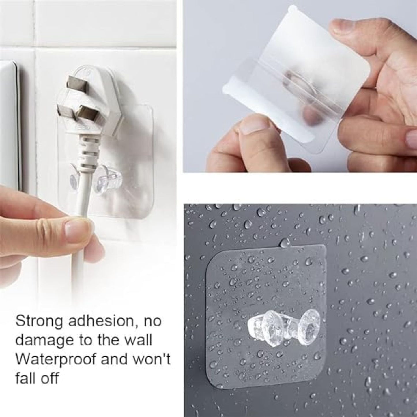 Multi Plug Socket Holder with Strong Adhesive for Cable Management(Pack of 10)