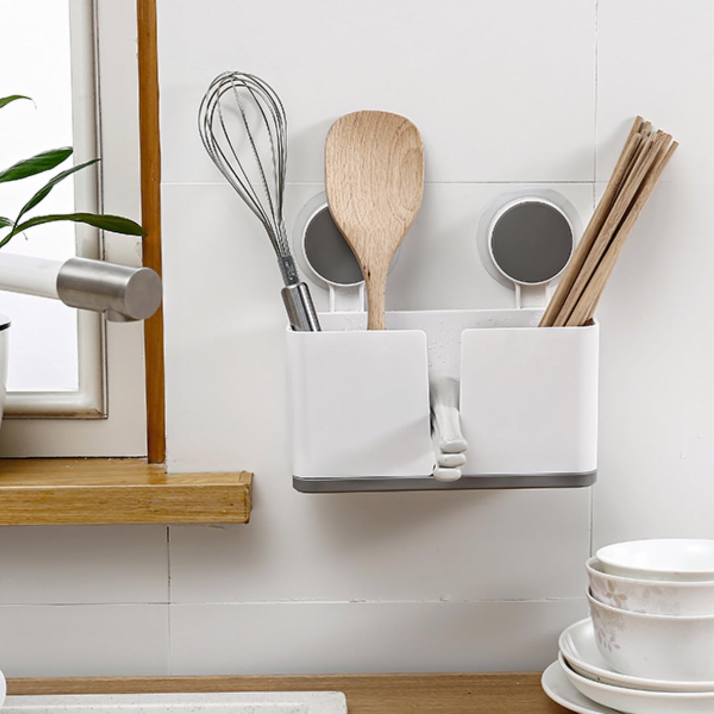 ABS Plastic Wall Mounted Toothbrush Holder