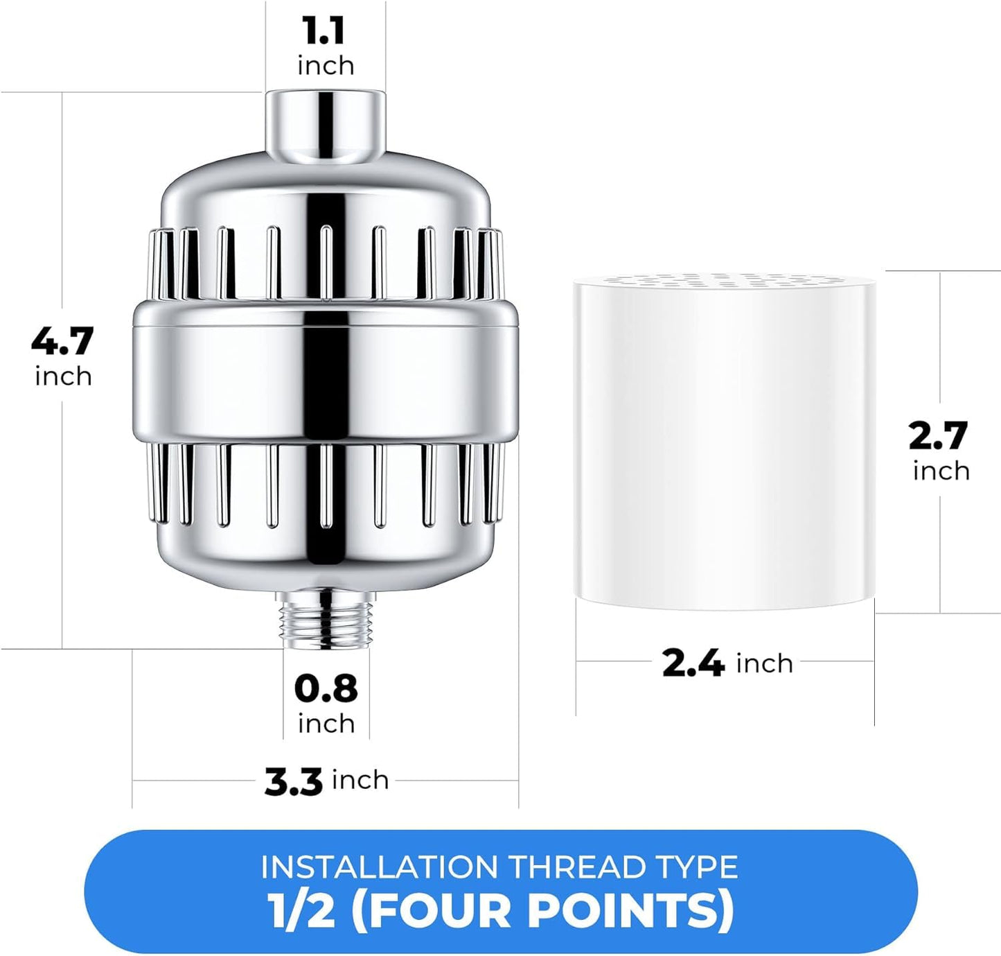 Premium 15-Stage Shower Filter