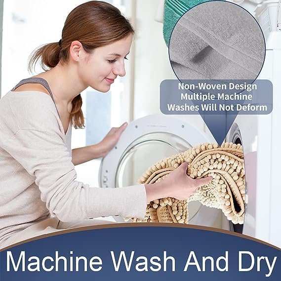 Non-Slip Chenille Microfiber Bath Mat