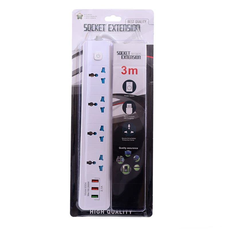 Universal 4-Socket Power Extension Board Adapter