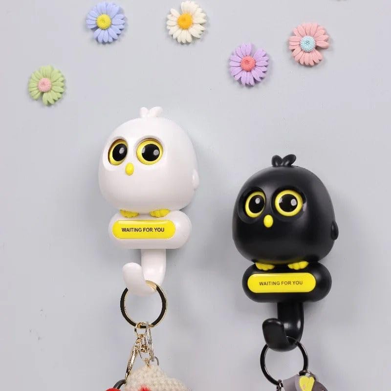 Self-Adhesive Cute Bird Shaped Wall Hooks for Easy Hanging