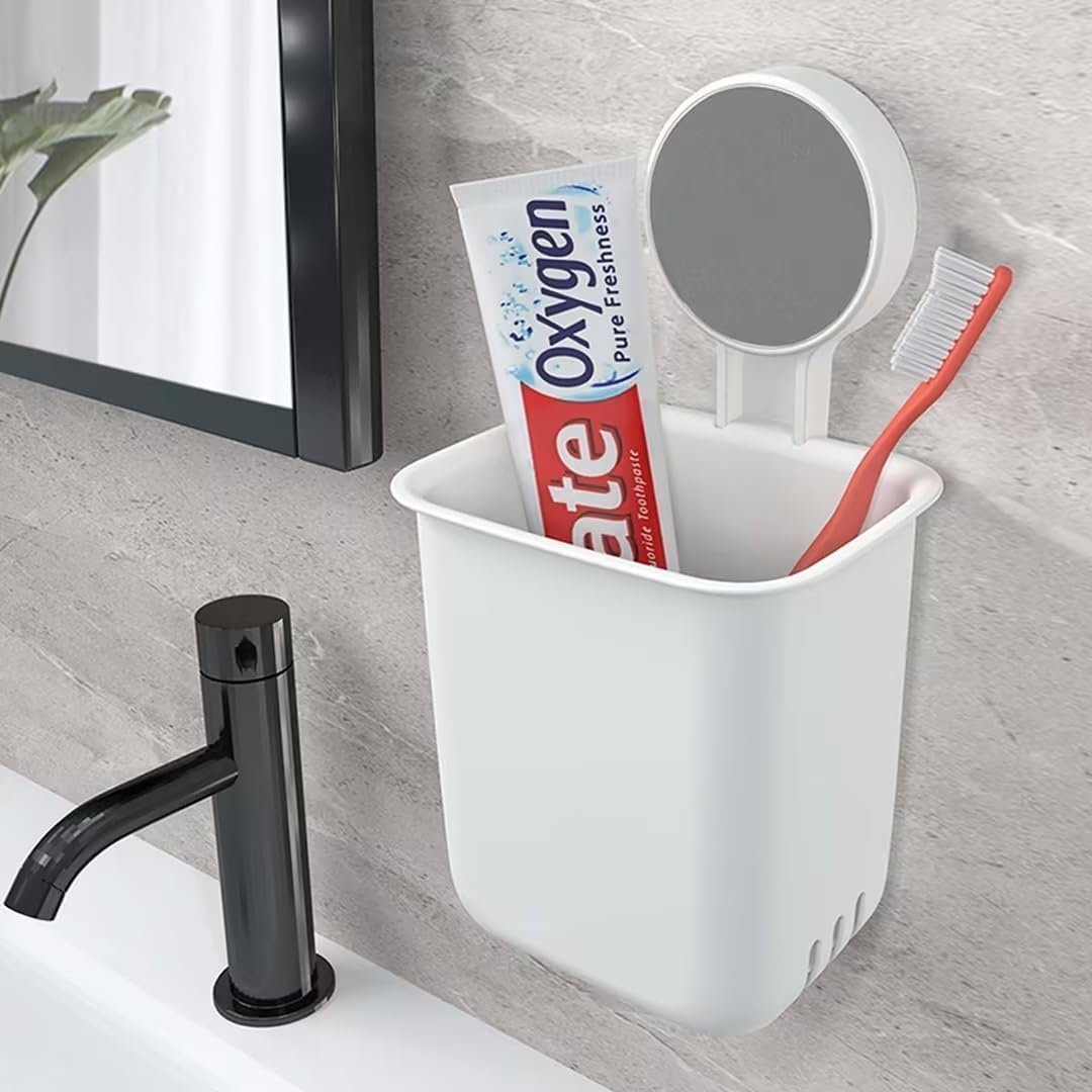 Wall-Mounted Soap Holder, Liquid Dispenser & Toothbrush Holder