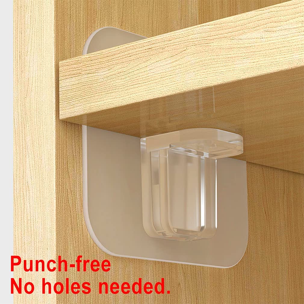 Adhesive Shelf Brackets for Stable Support (Pack of 10)