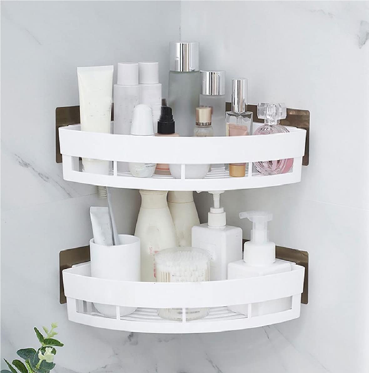 Space-Saving Triangle Adhesive Shelf