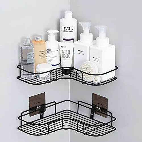 Stainless Steel Self-Adhesive Corner Bathroom Shelf