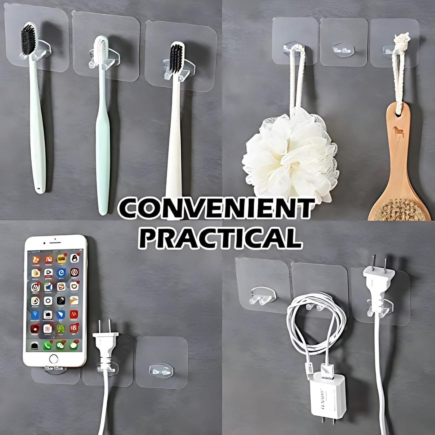 Multi Plug Socket Holder with Strong Adhesive for Cable Management(Pack of 10)