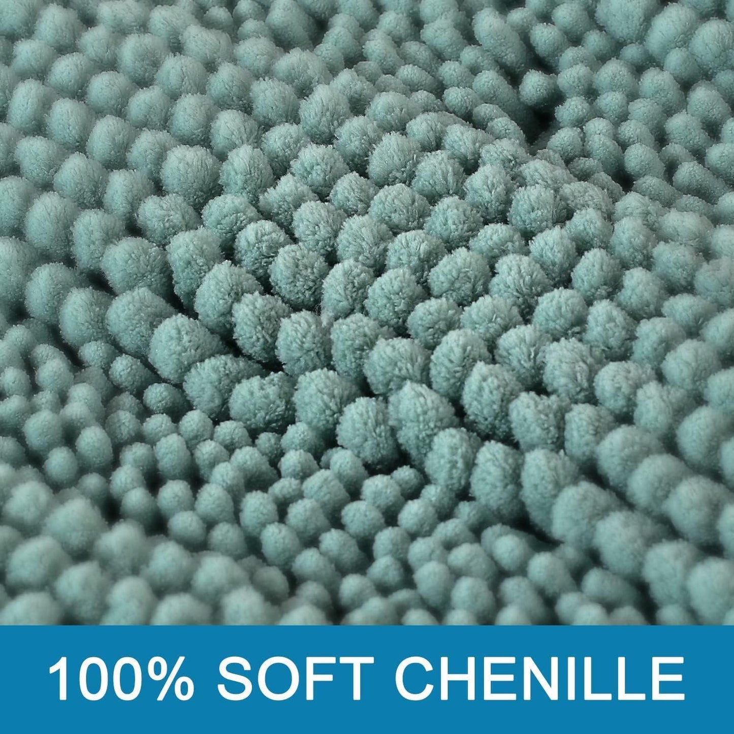Non-Slip Chenille Microfiber Bath Mat