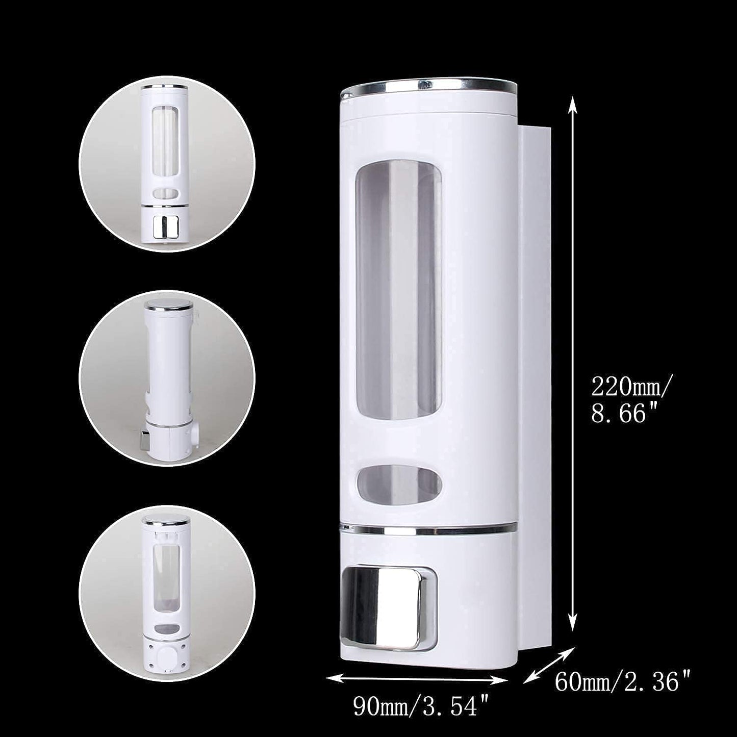 Wall-Mounted Soap Holder, Liquid Dispenser & Toothbrush Holder