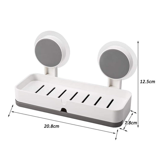 Self-Adhesive Soap Dish with Drain Tray