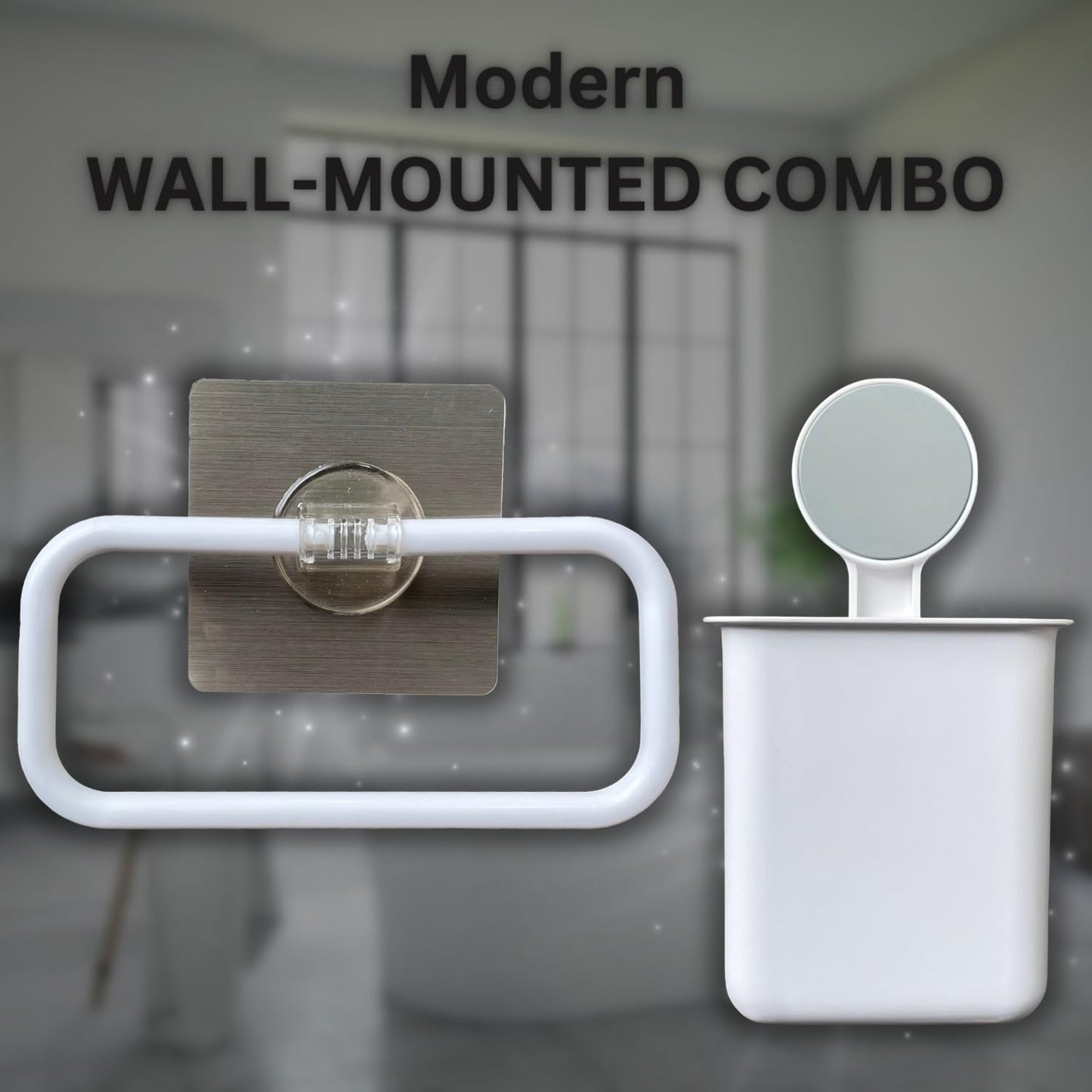 Toothbrush Holder with Towel Hanger