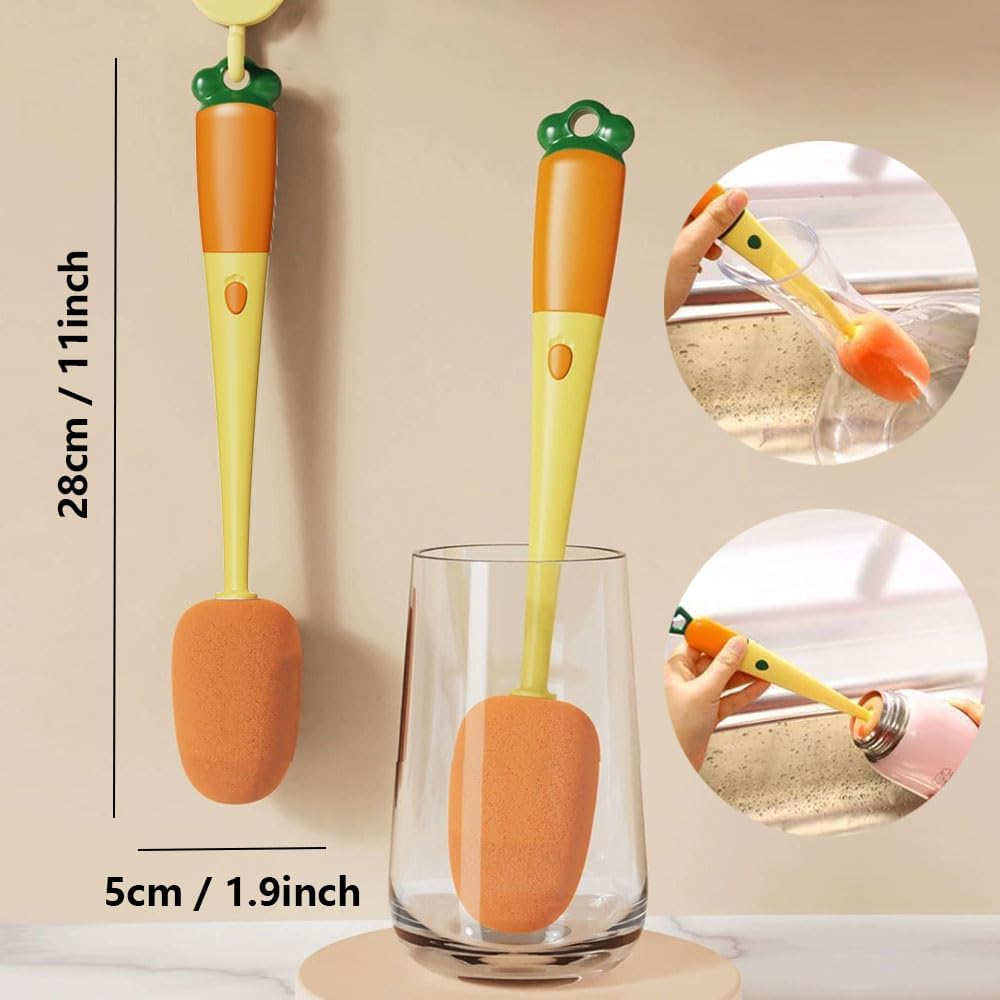 3-in-1 Cleaning Brush Sponge for All Bottles