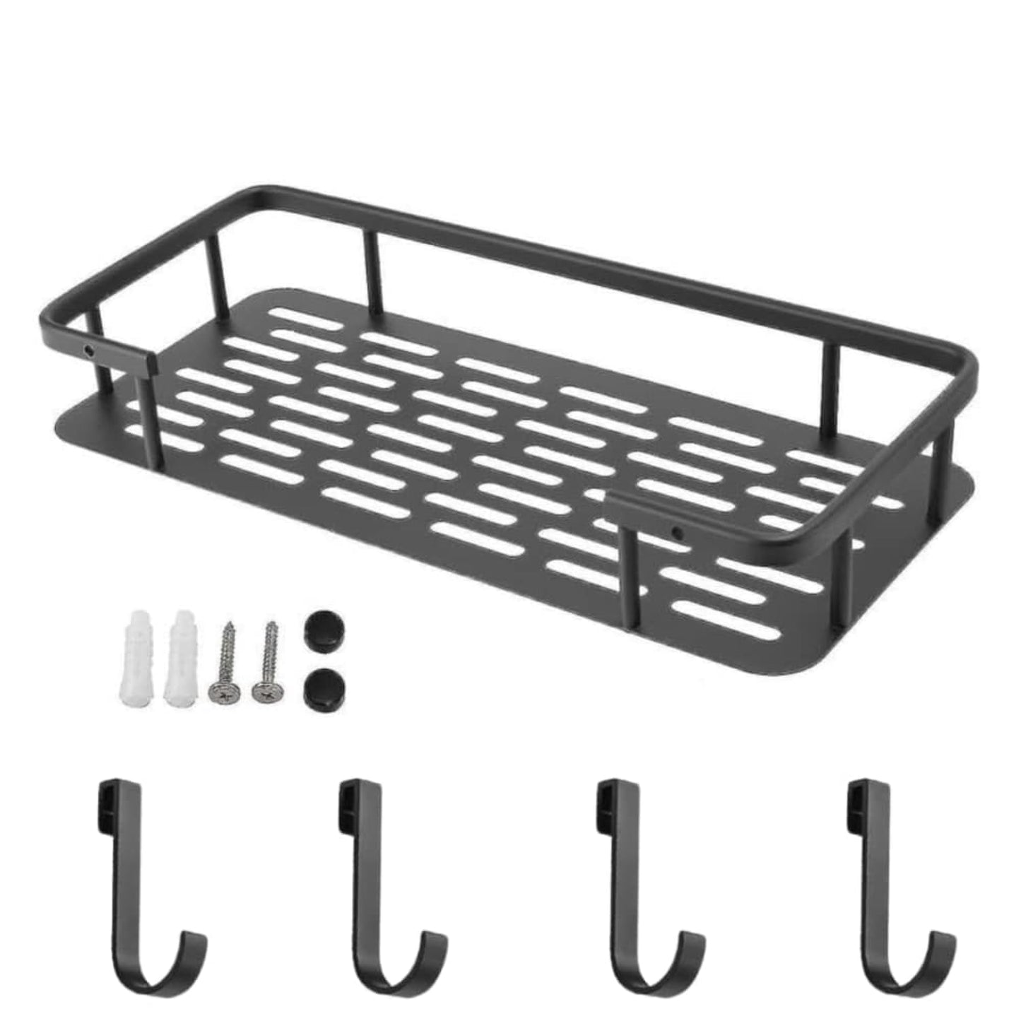 Stylish Bathroom Shelf with Two Toothbrush Holders
