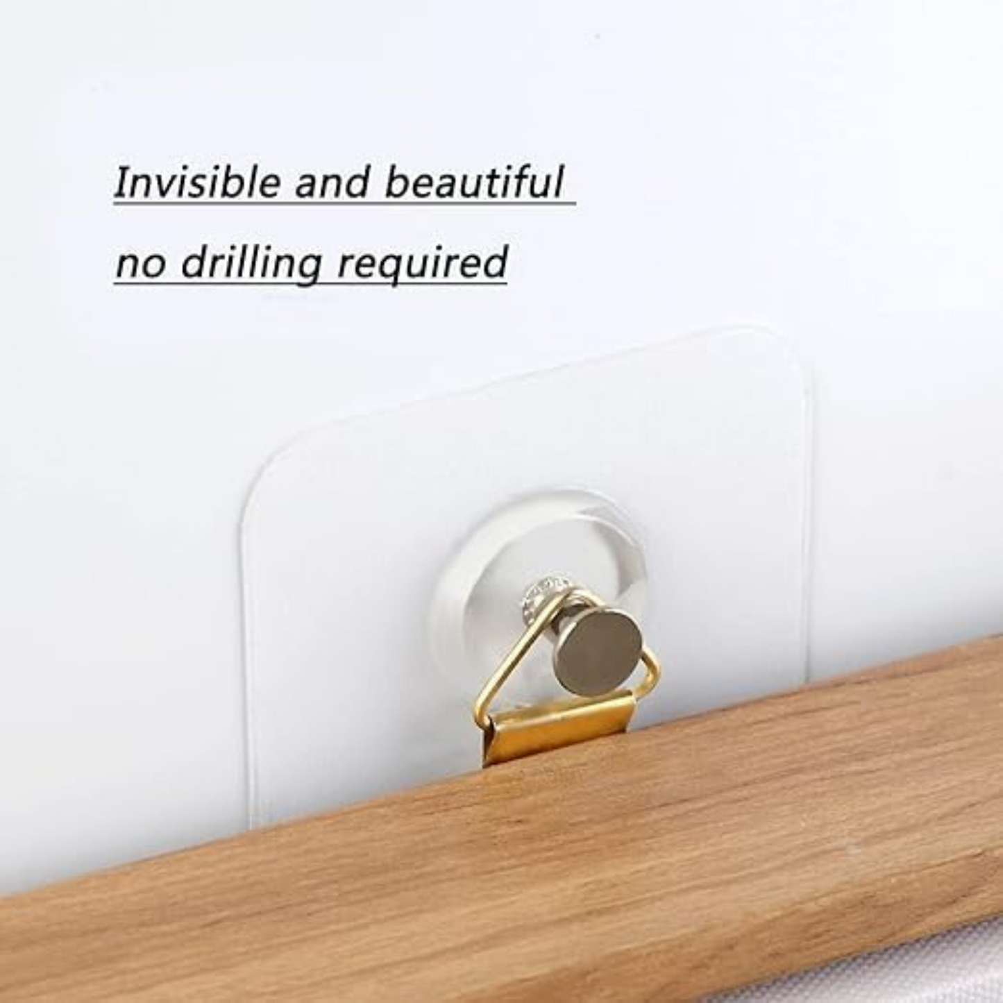 Self-Adhesive Flat Screw Wall Hooks (Pack of 10)