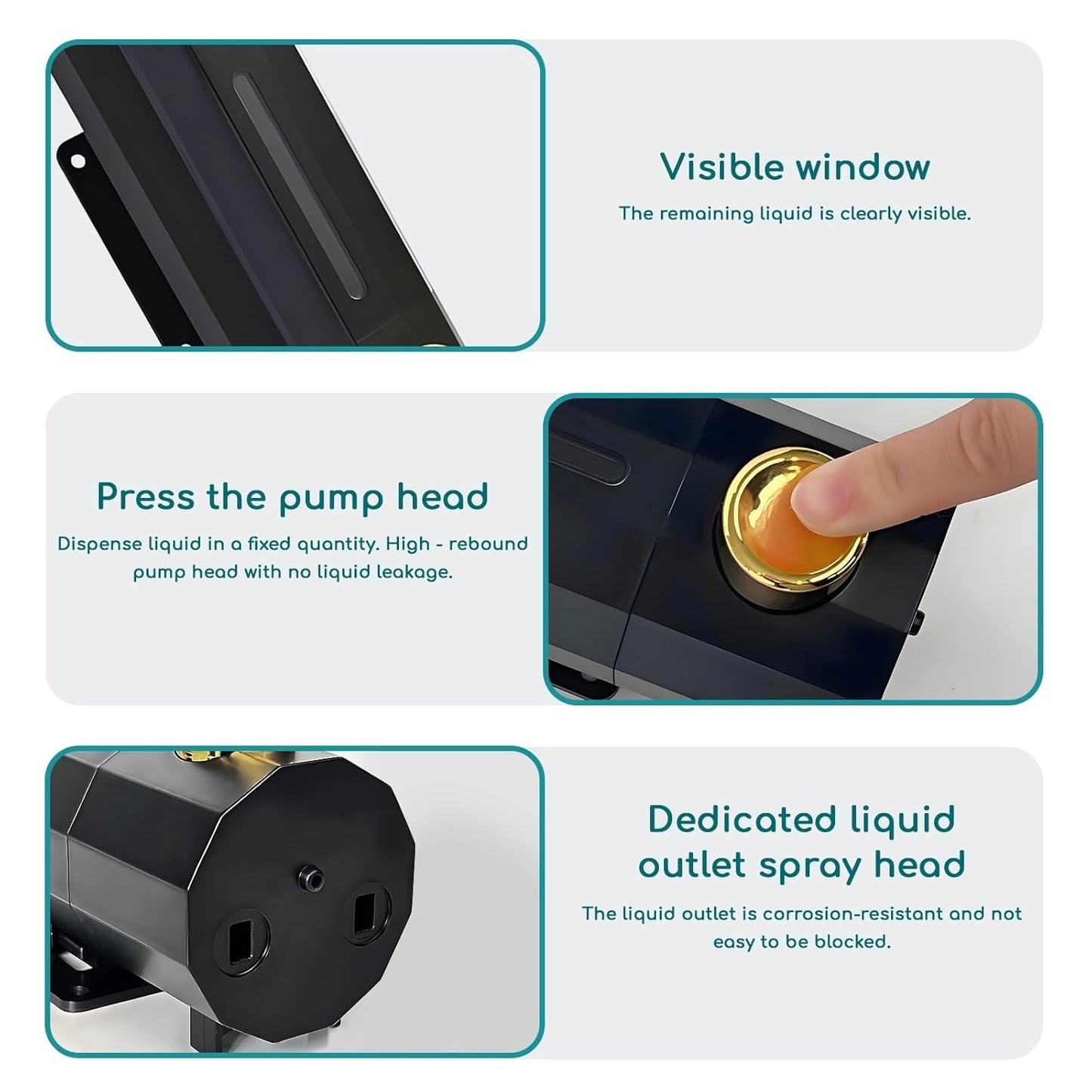 Round Button Liquid Soap Dispenser For Wall-Mounted Design