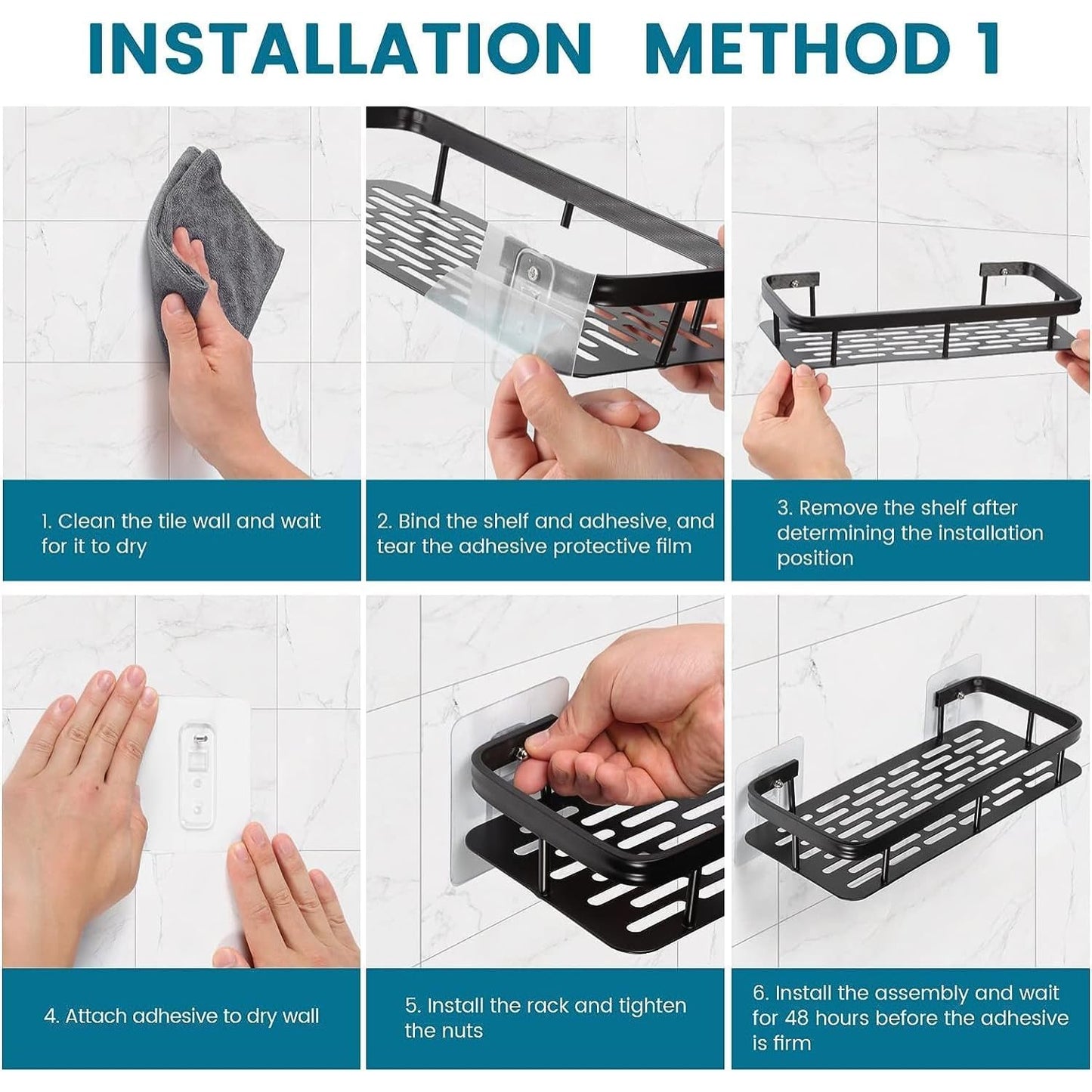 Stylish Bathroom Shelf with Two Toothbrush Holders