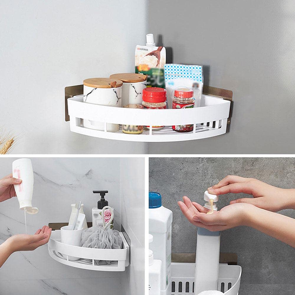Space-Saving Triangle Adhesive Shelf