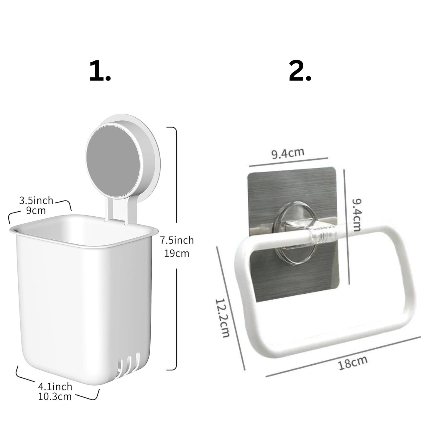 Toothbrush Holder with Towel Hanger