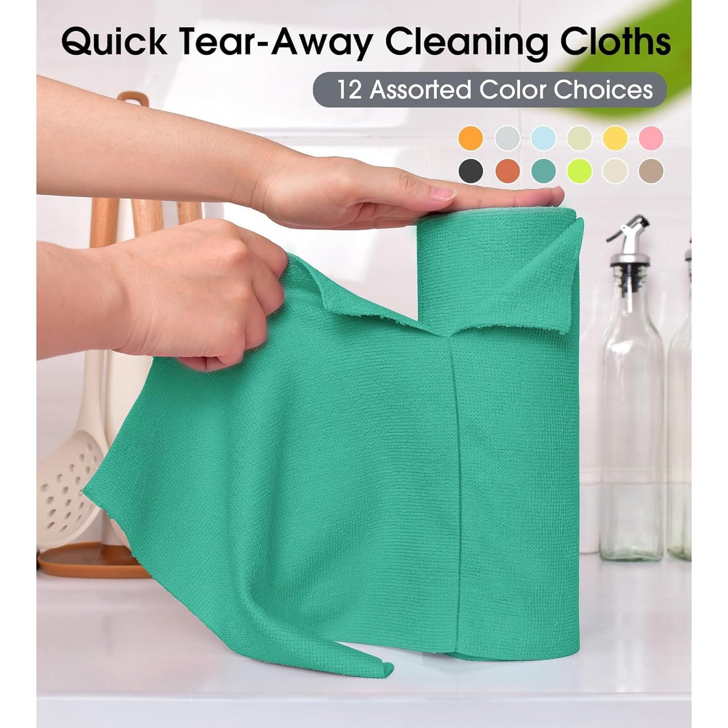 Kitchen Microfiber Cleaning Cloth Roll