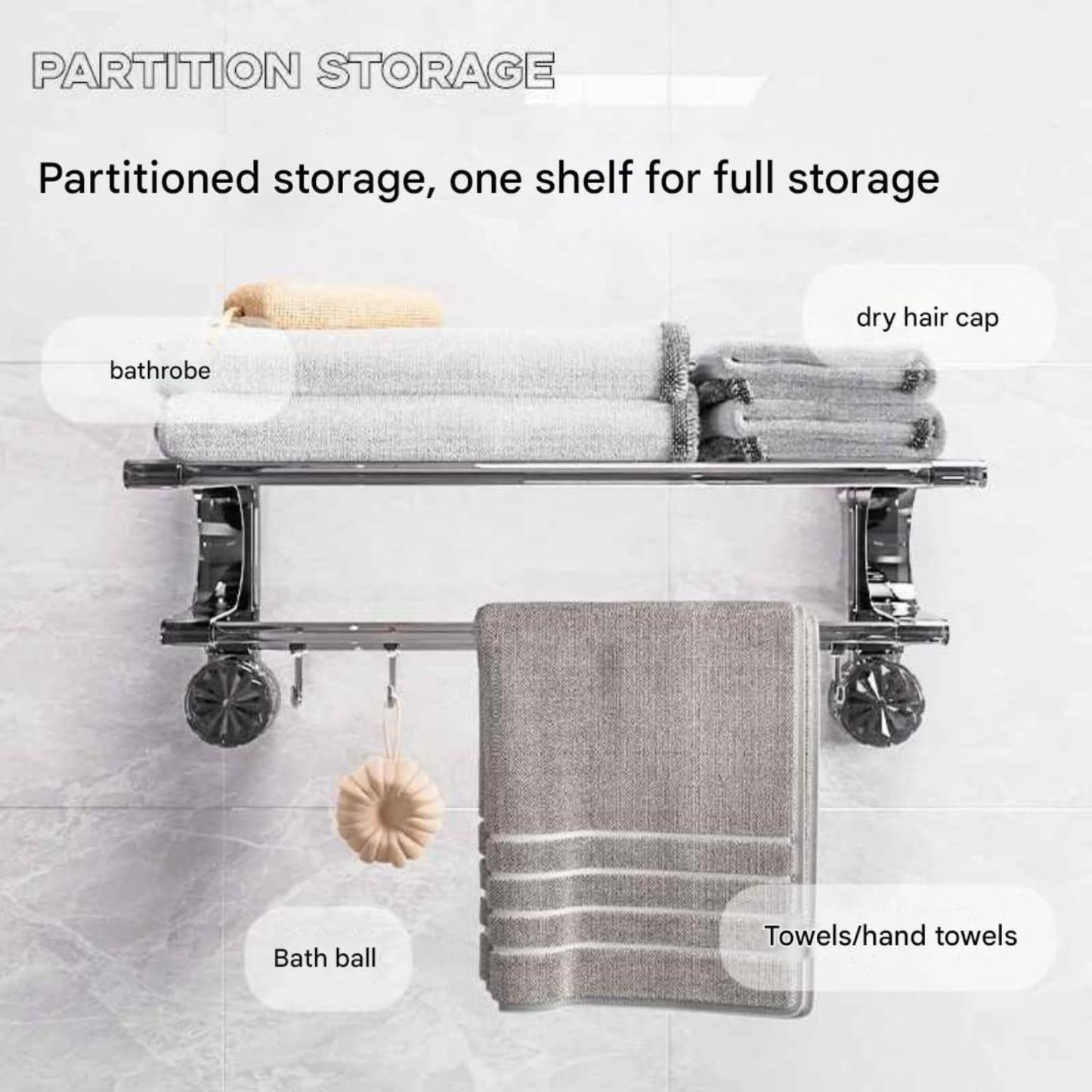 Towel Holder in Bathroom for Wall