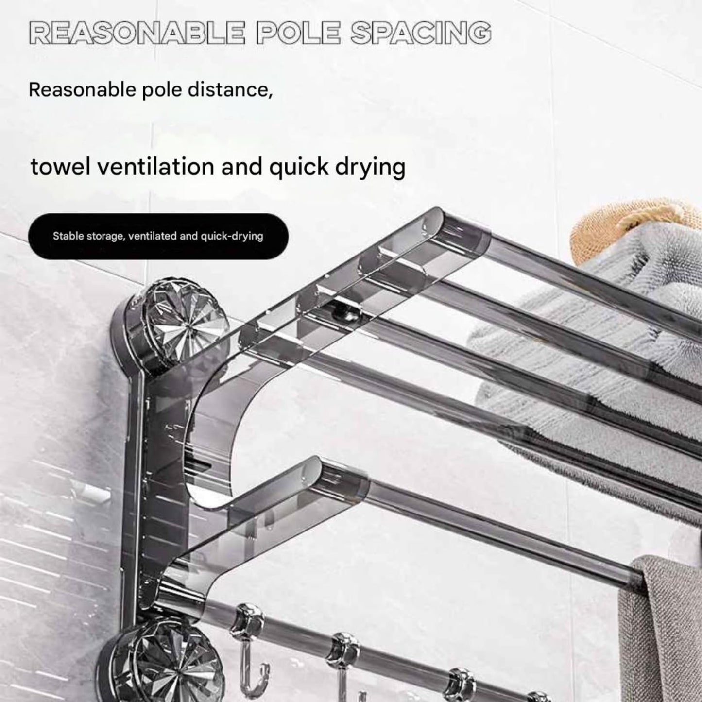 Towel Holder in Bathroom for Wall