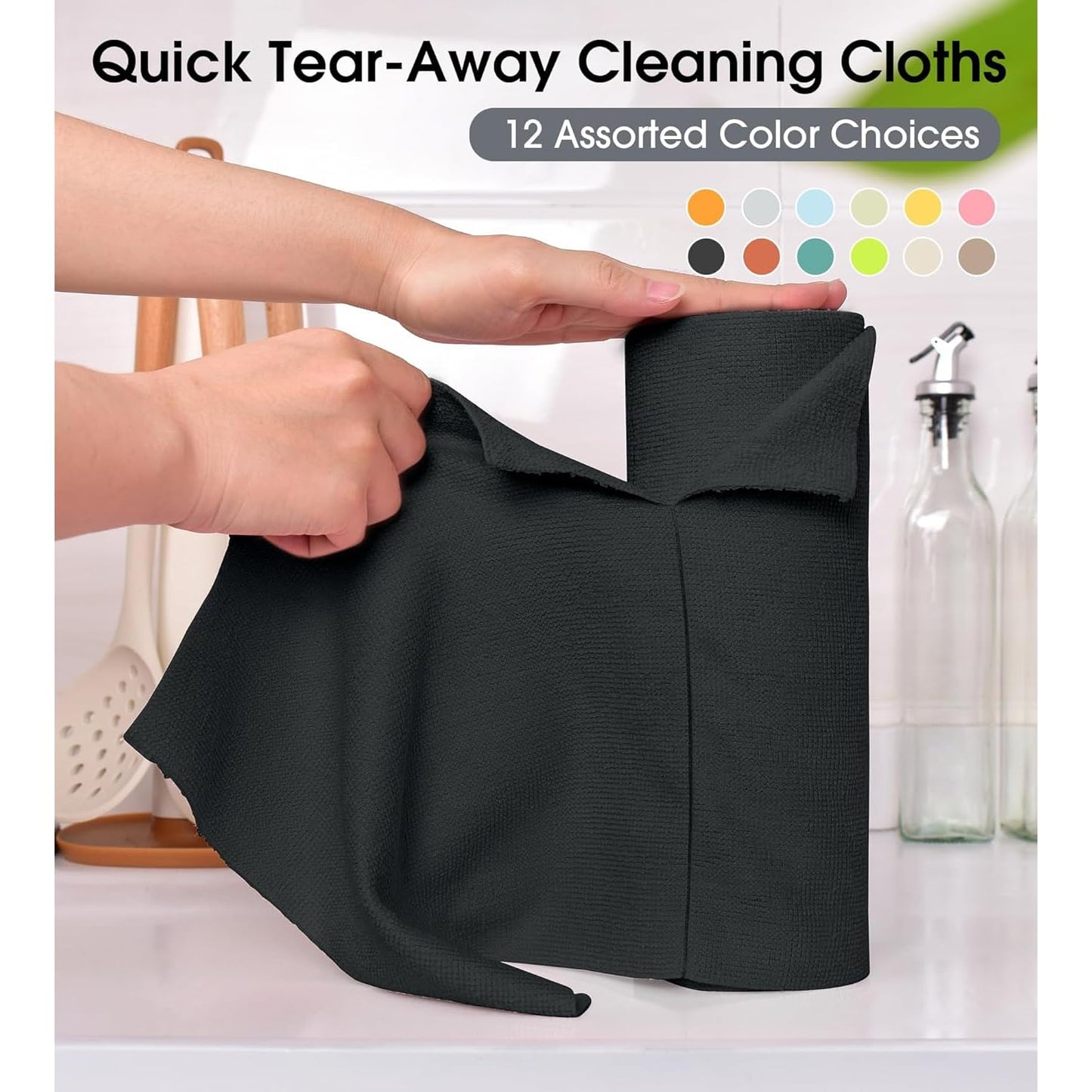 Kitchen Microfiber Cleaning Cloth Roll-Pack of 2