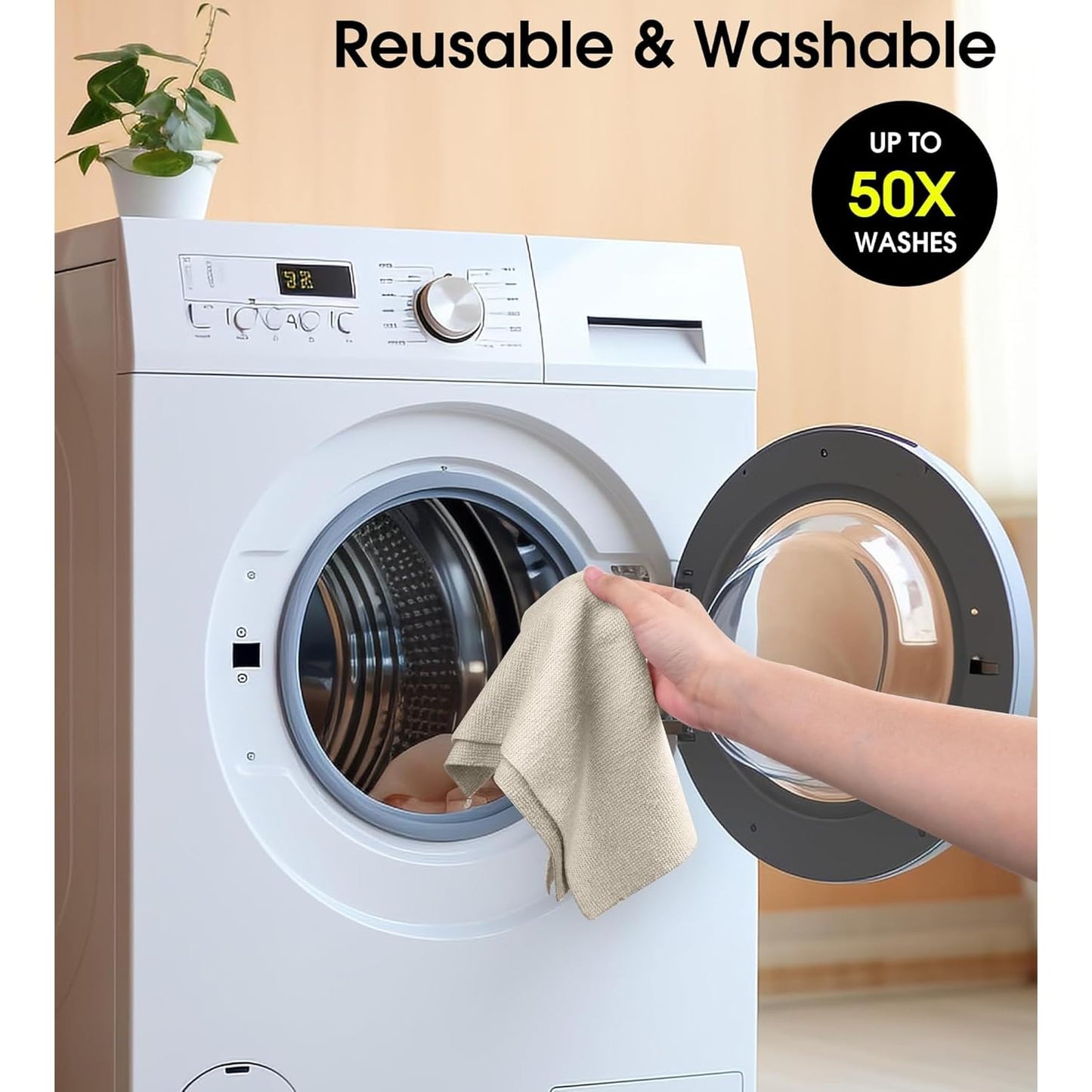 Kitchen Microfiber Cleaning Cloth Roll