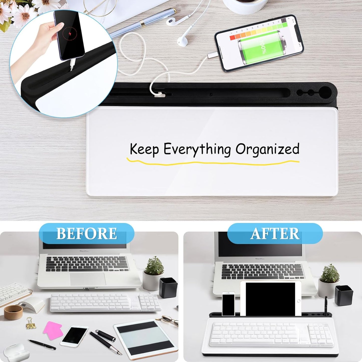 Compact Smart Desk Board Organiser
