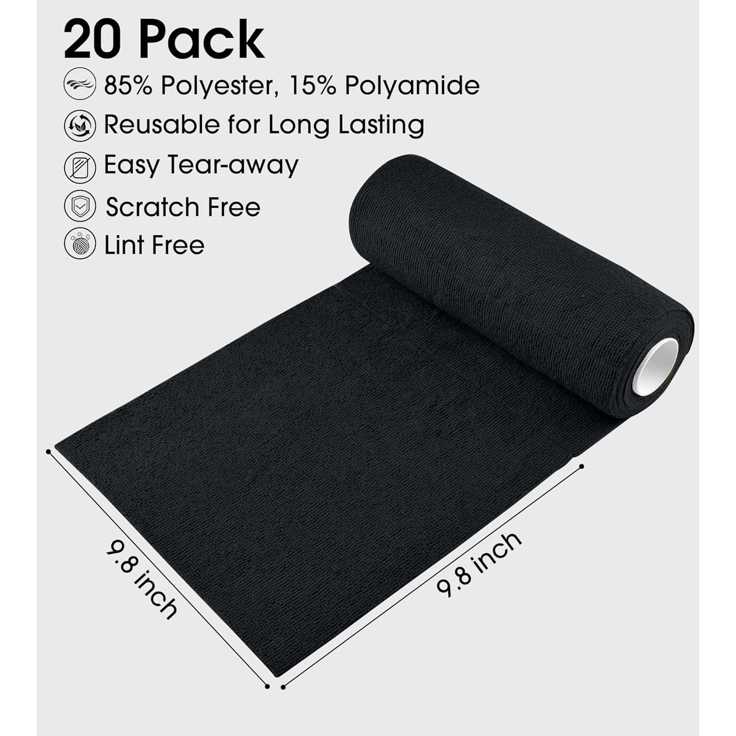 Kitchen Microfiber Cleaning Cloth Roll