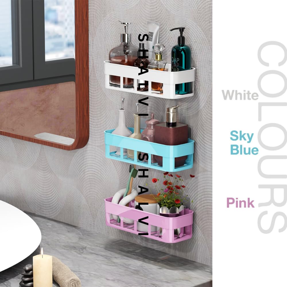 Wall Mounted Plastic Bathroom Shelf