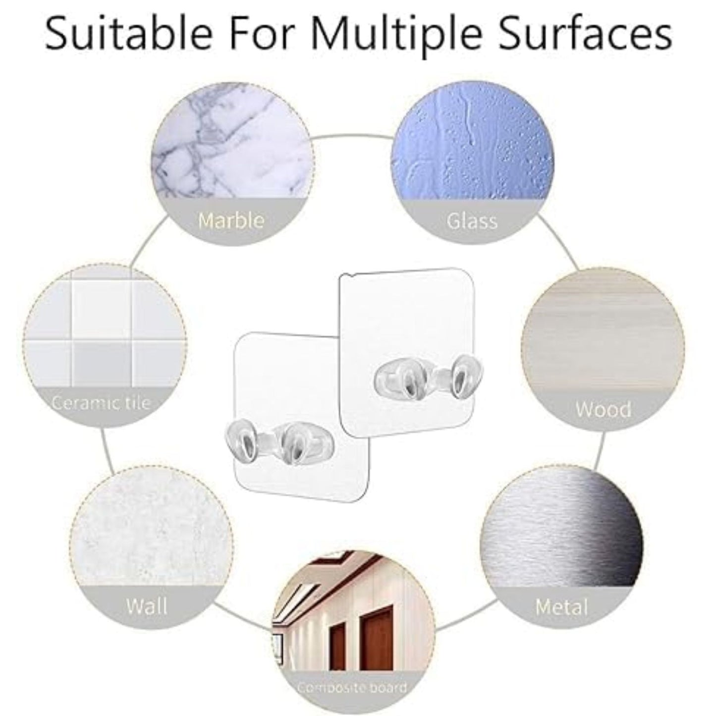 Multi Plug Socket Holder with Strong Adhesive for Cable Management(Pack of 10)