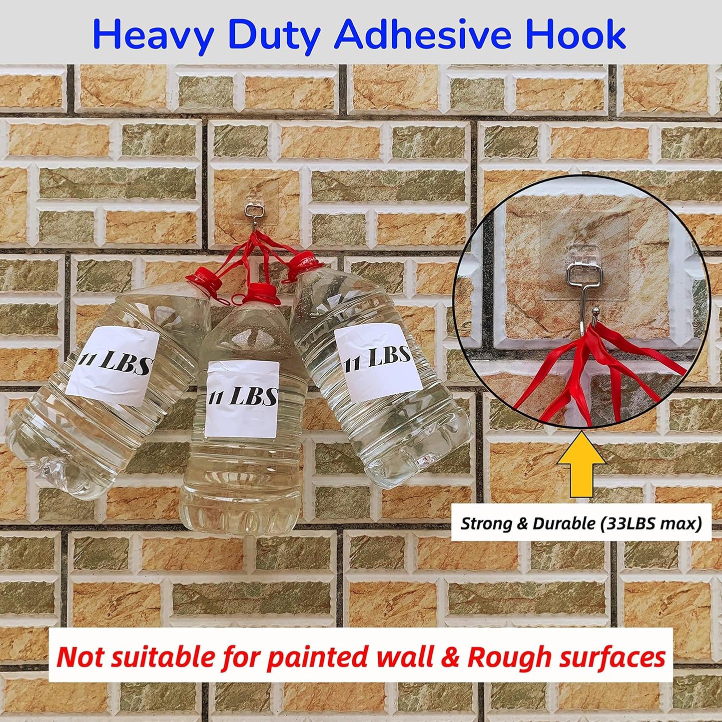 Self-Adhesive Stainless Steel Wall Hooks –Utility Hanging