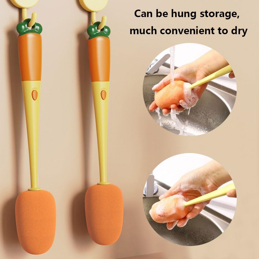 3-in-1 Cleaning Brush Sponge for All Bottles