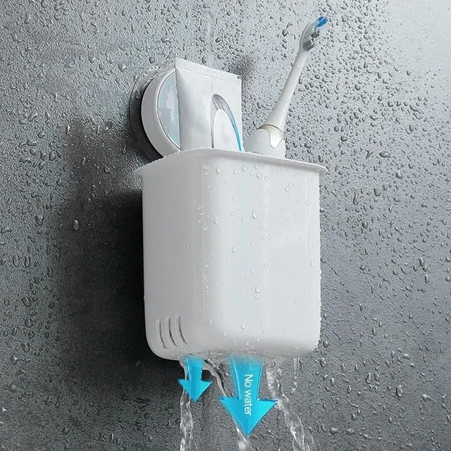 Wall-Mounted Soap Holder, Liquid Dispenser & Toothbrush Holder