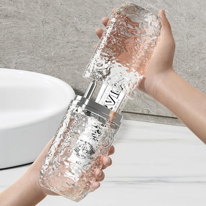Transparent Toothbrush Holder With Cup Portable Container for Travel