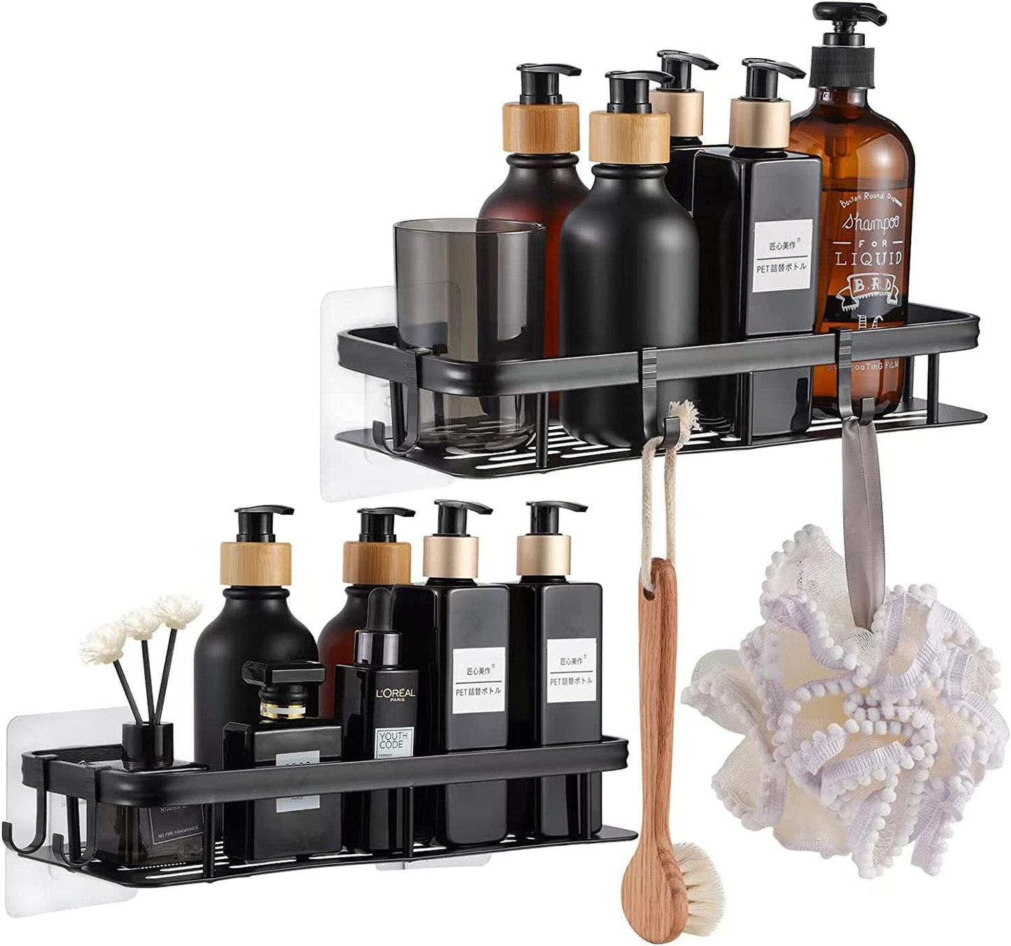 Wall-Mounted Aluminum Bathroom Shelf