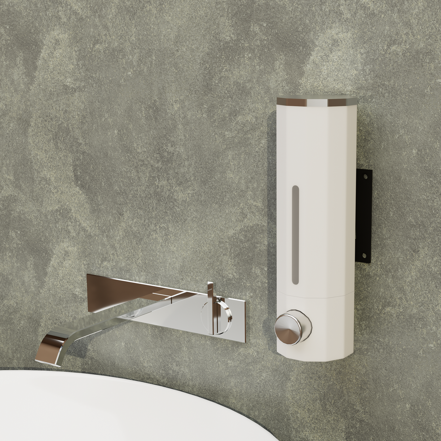 Round Button Liquid Soap Dispenser For Wall-Mounted Design