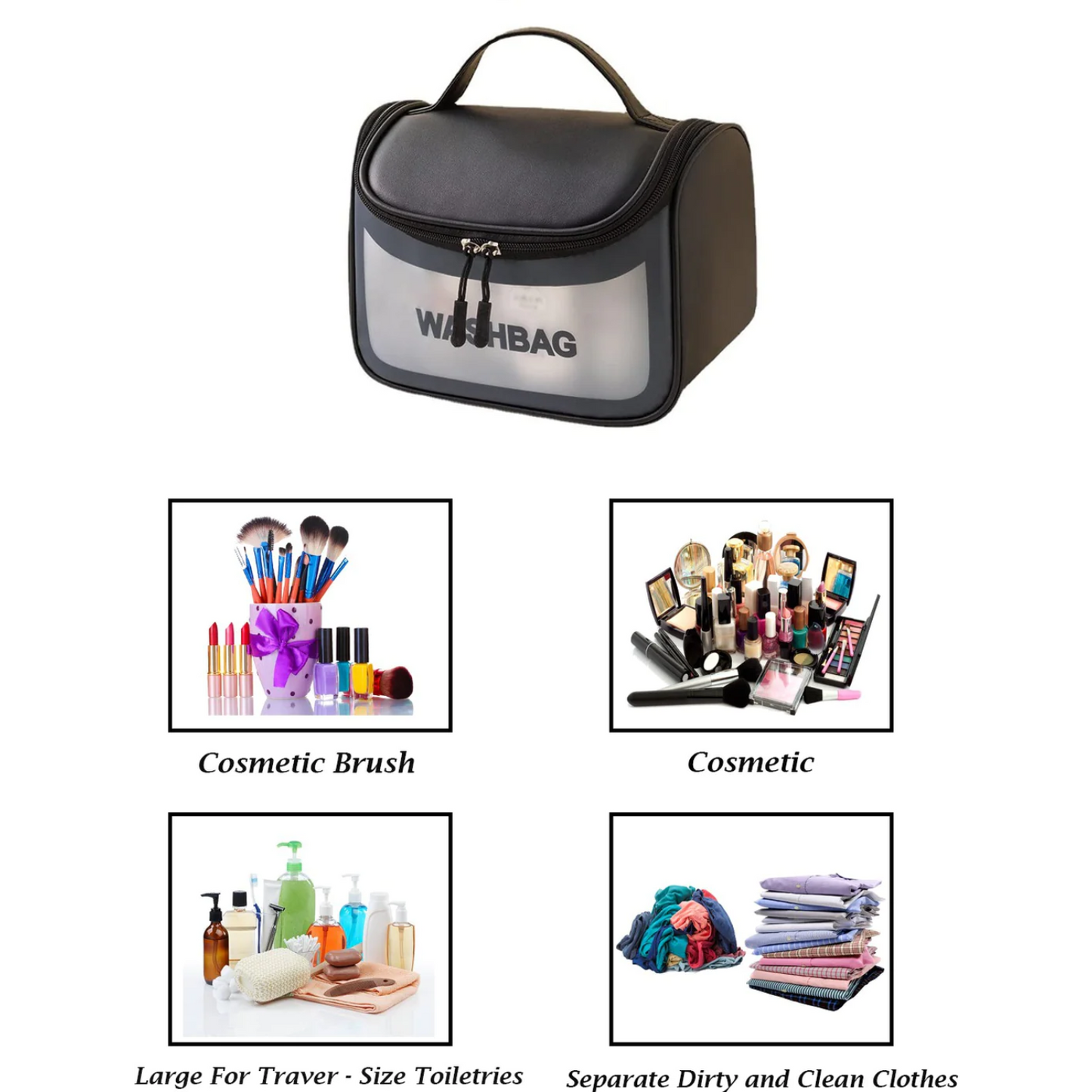 Cosmetic Travel Bag with Zipper