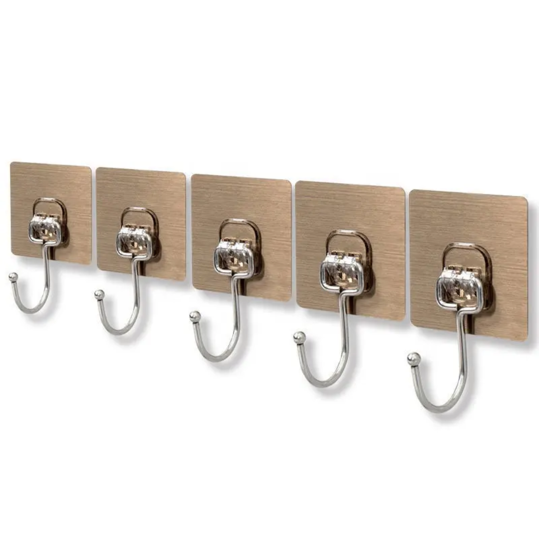 Durable Self-Adhesive Wall Hooks